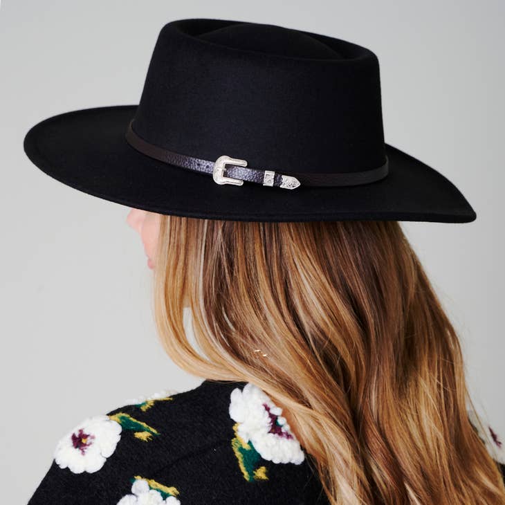 Concho Buckle Fedora Hat