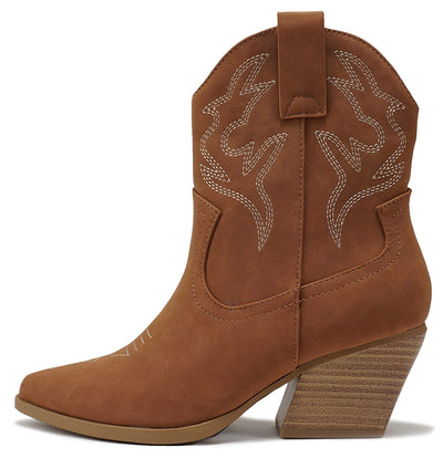 Western High Heel Cowgirl Bootie