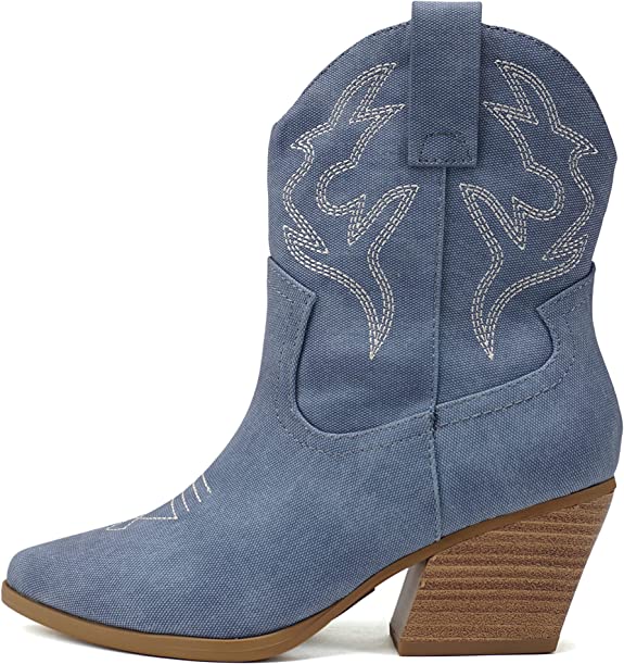 Western High Heel Cowgirl Bootie