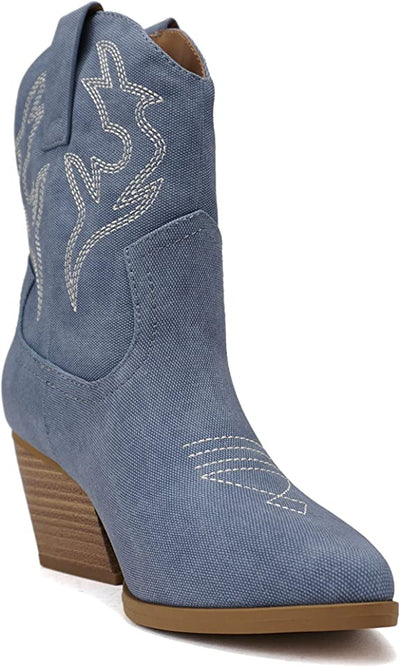 Western High Heel Cowgirl Bootie