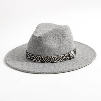 Aztec Print Strap Fedora