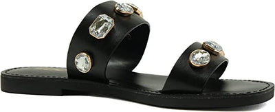 Double Strap Jewel Sandals