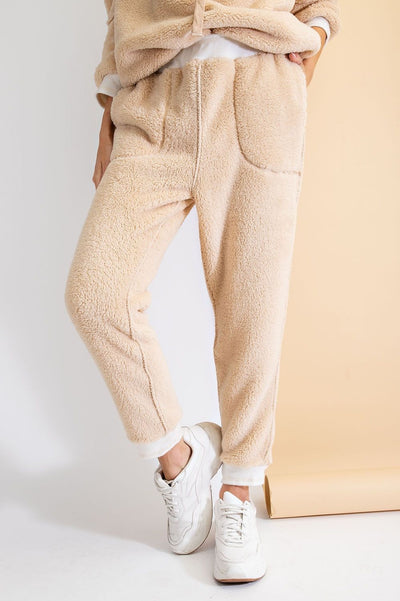 Teddy Fur Slouch Joggers