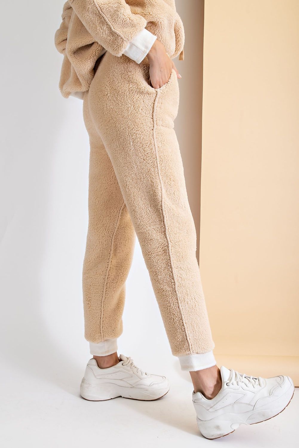 Teddy Fur Slouch Joggers