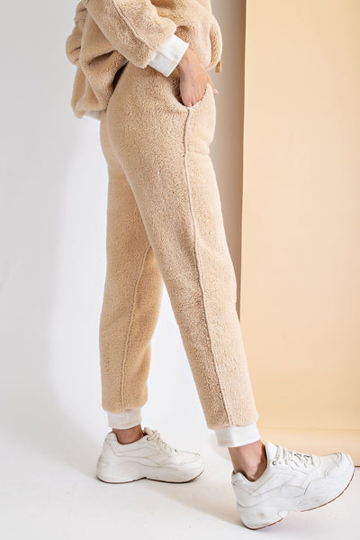 Teddy Fur Slouch Joggers