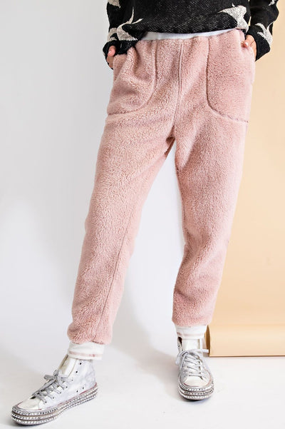 Teddy Fur Slouch Joggers