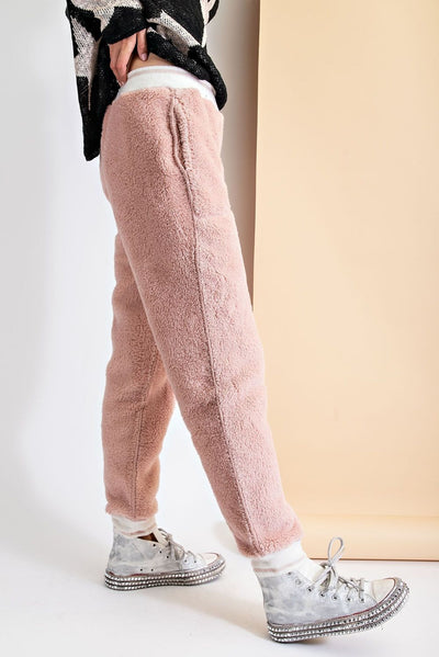 Teddy Fur Slouch Joggers