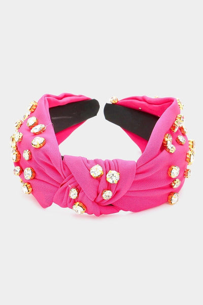 Stone Embellished Knot Headband