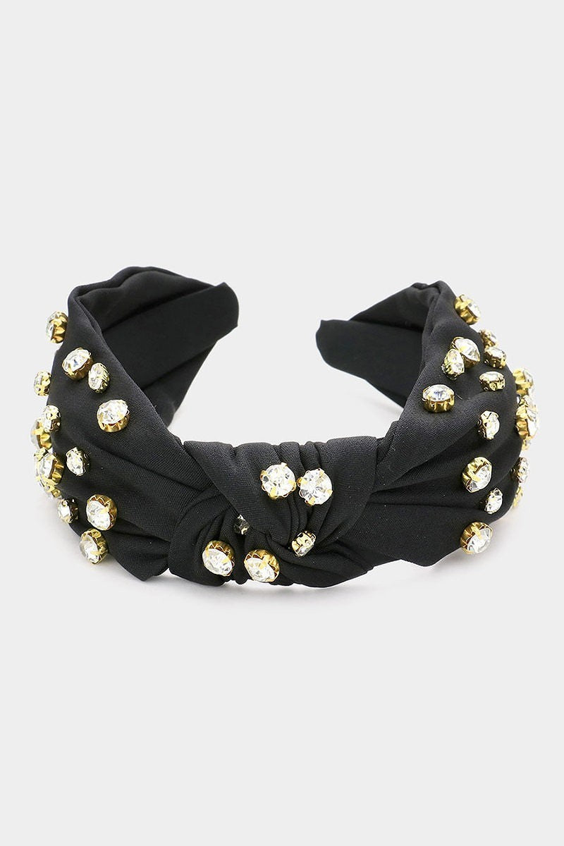 Stone Embellished Knot Headband