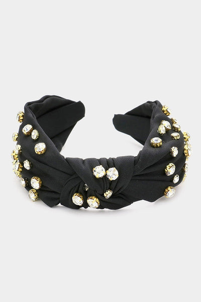 Stone Embellished Knot Headband