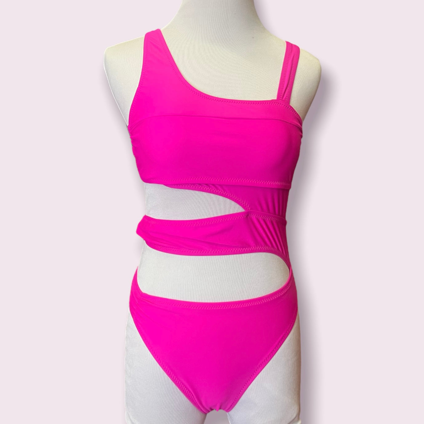 Neon Pink One Piece Swimsuit