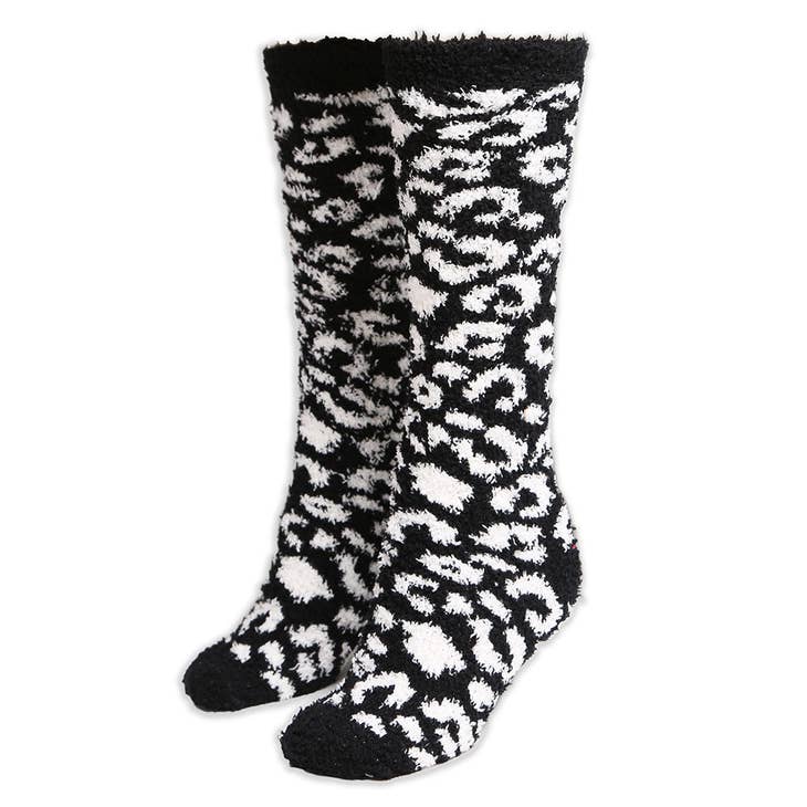 Microfiber Animal Print Boot Socks