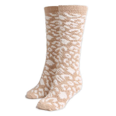 Microfiber Animal Print Boot Socks