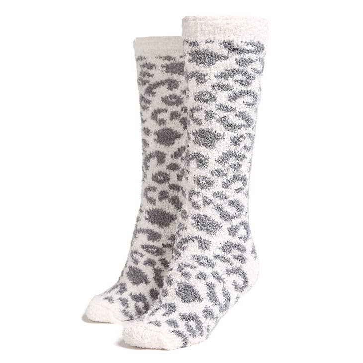 Microfiber Animal Print Boot Socks