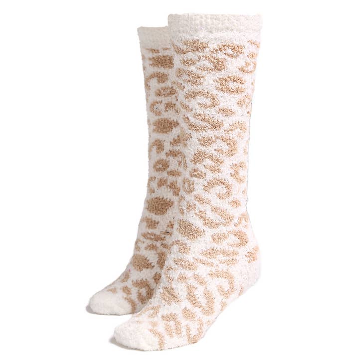 Microfiber Animal Print Boot Socks