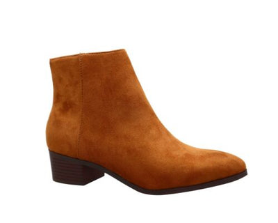 Pointed Toe Suede Ankle Bootie
