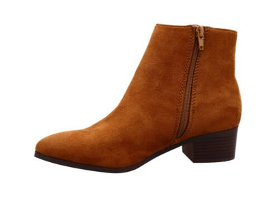 Pointed Toe Suede Ankle Bootie