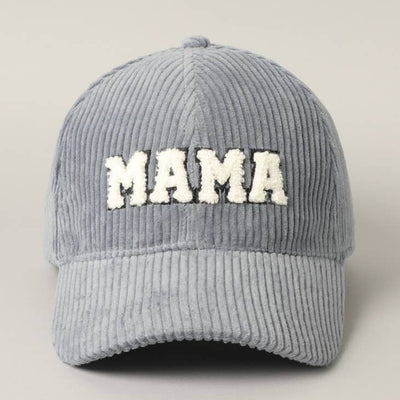 Mama Chenille Corduroy Snapback Hat