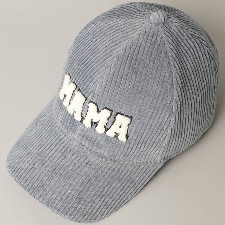 Mama Chenille Corduroy Snapback Hat