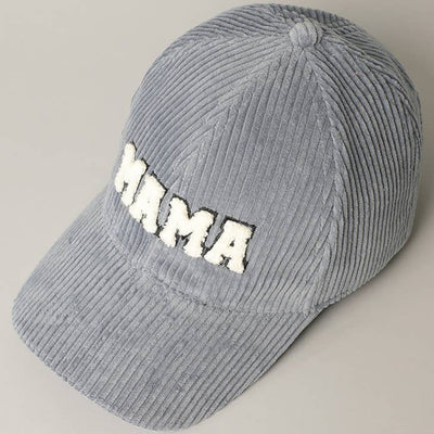 Mama Chenille Corduroy Snapback Hat
