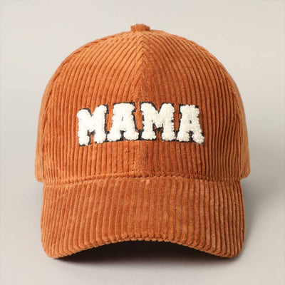 Mama Chenille Corduroy Snapback Hat