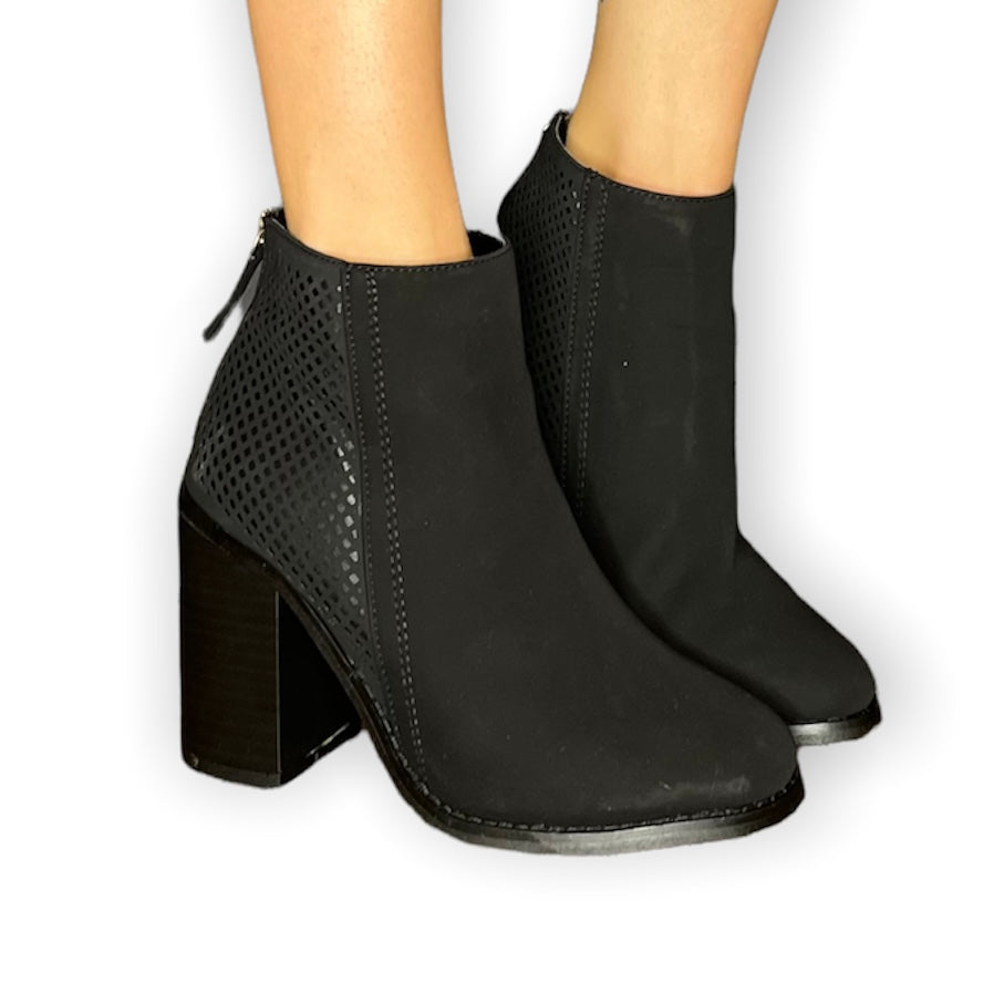 Suede Mesh Bootie