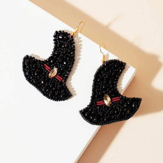 Seed Bead Witch Hat Earrings