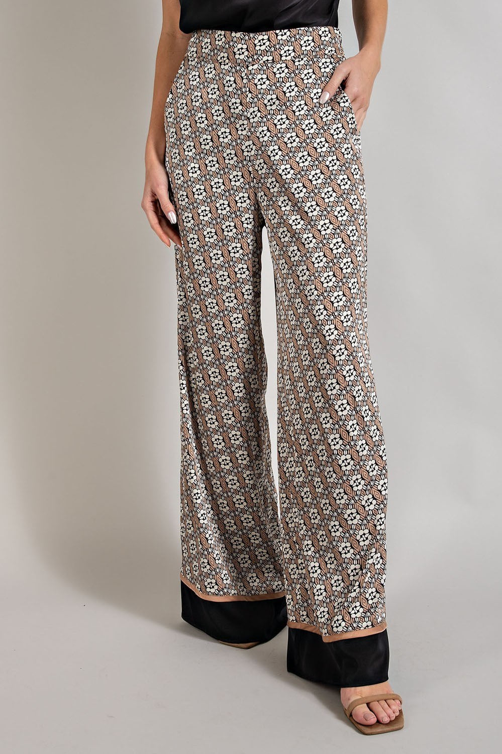 Printed Satin Pants