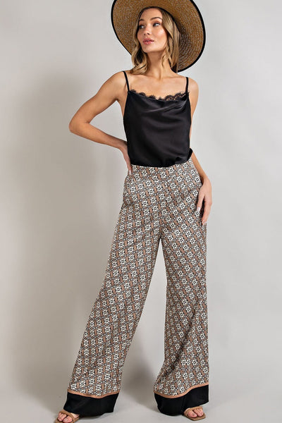 Printed Satin Pants