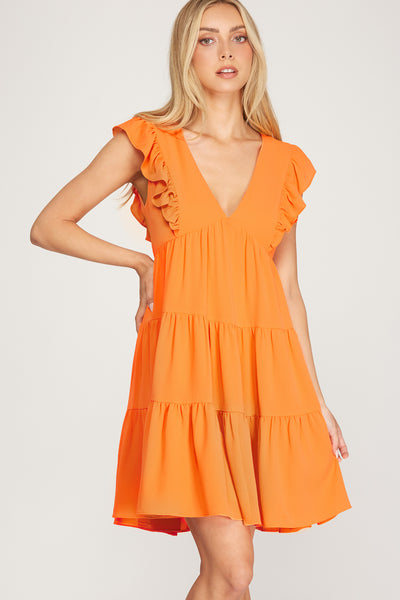 Sleeveless Ruffle Dress