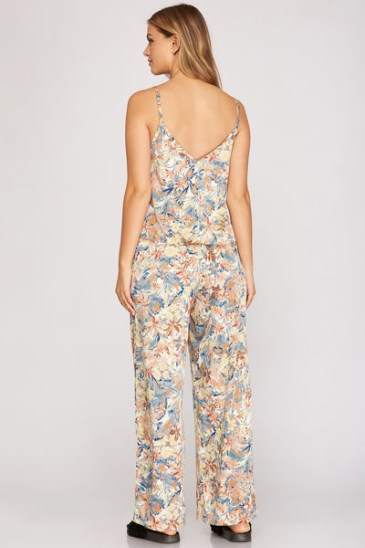 Satin Floral Cami Pajama Set