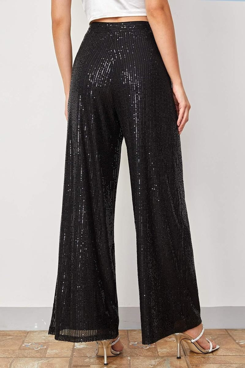 Straight Leg Sequin Pant