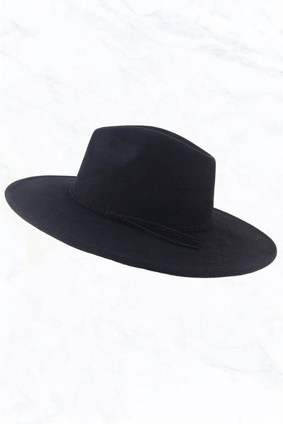 Peach Top Fedora with Velvet Belt