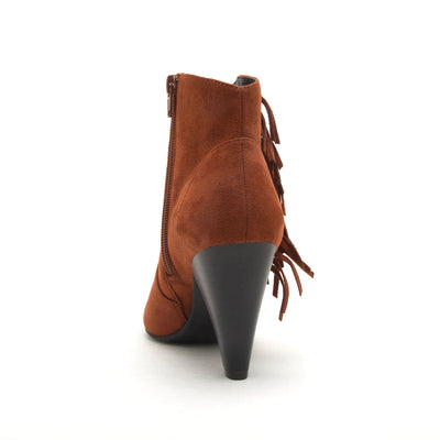 High Heel Fringe Bootie