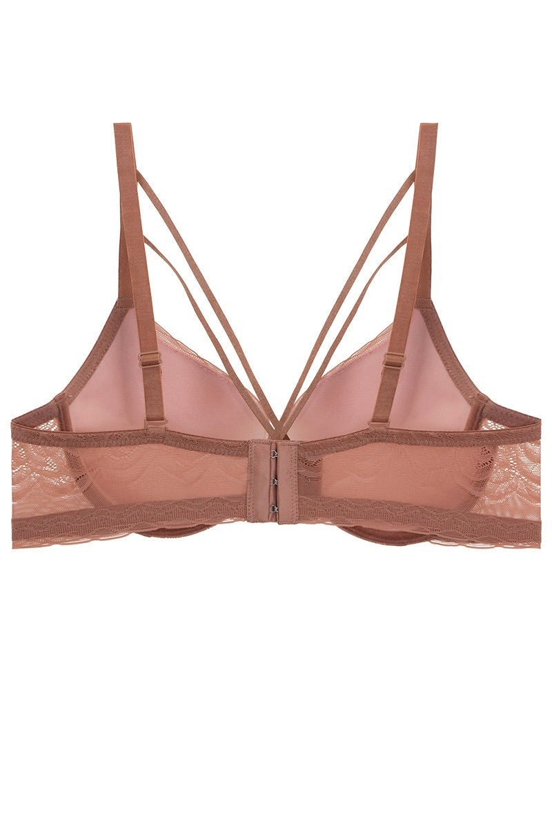YM-50288PG2 Cork Mesh Bra with Front Strap